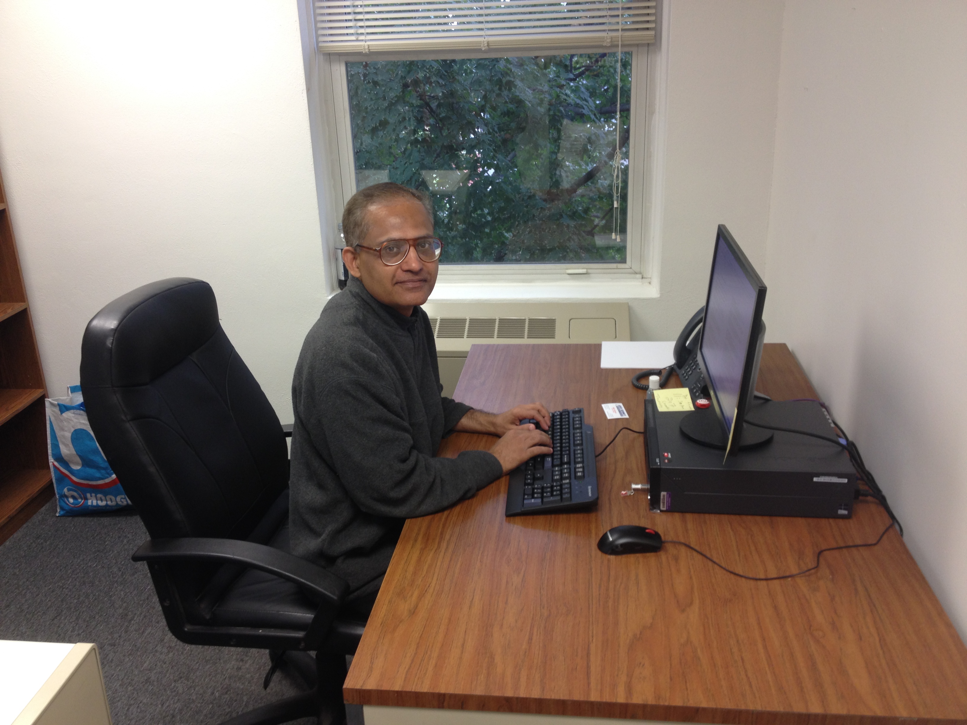 Dr. Dutta in his new office.  