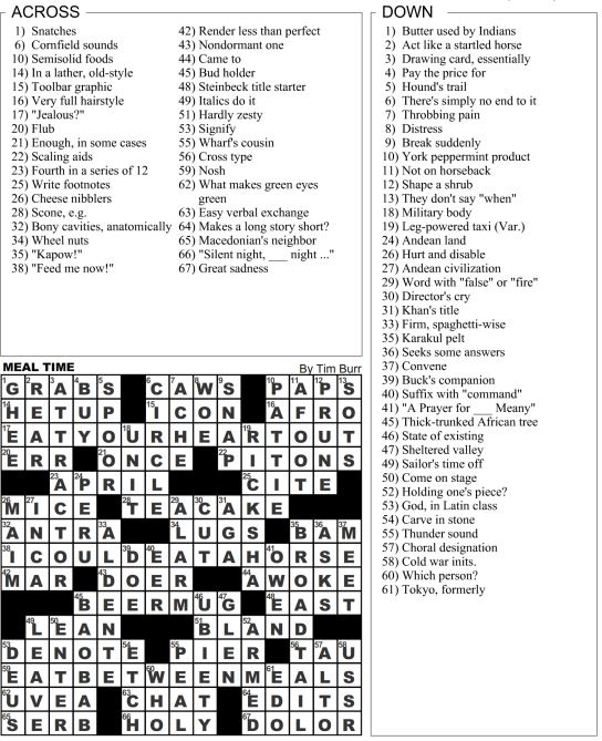 Crossword an