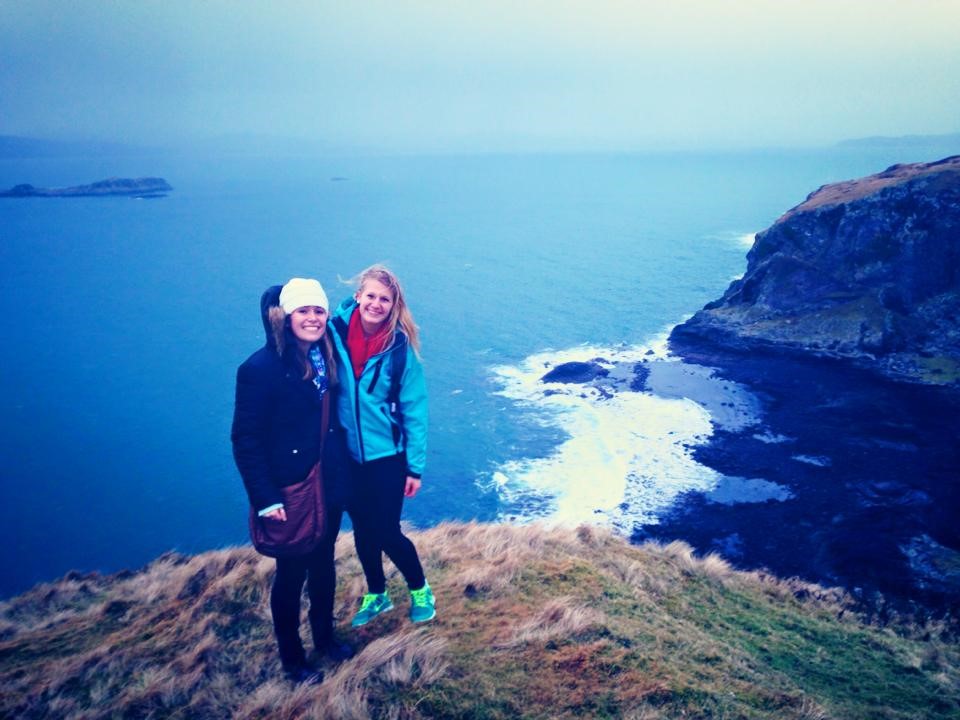 Liz (right) at the Isle of Seil