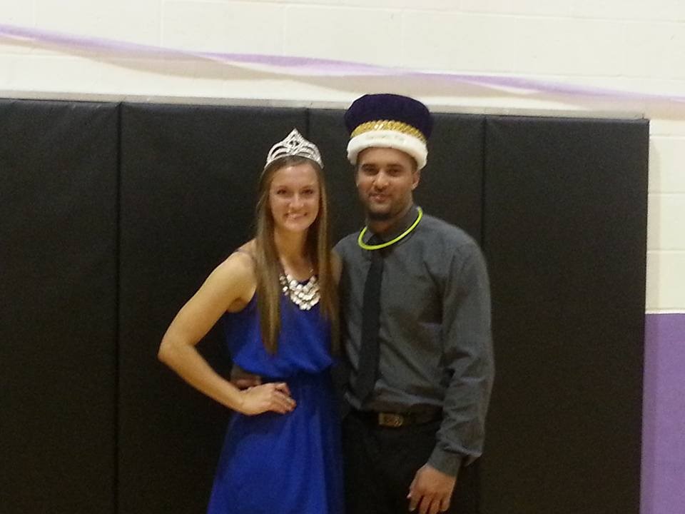 Cassie Kaiping was crowned queen.  Dewayne Gatti next to her was crowned king.