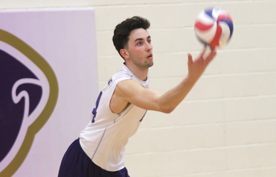Rueter going to serve up a mean volleyball to the competition. Photo credit: McKendree University