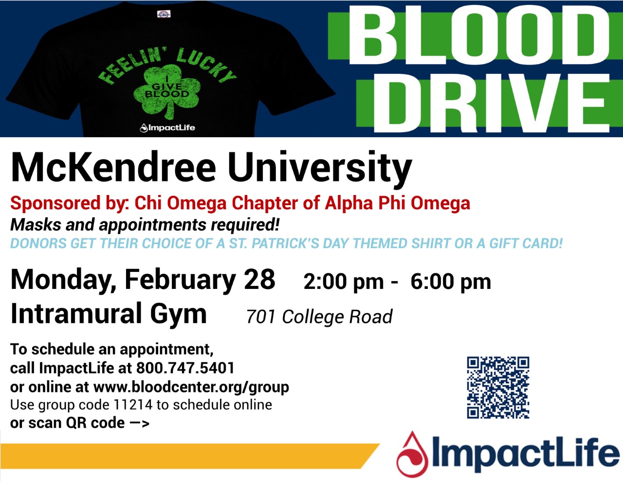 Blood Drive on Monday, February 28!